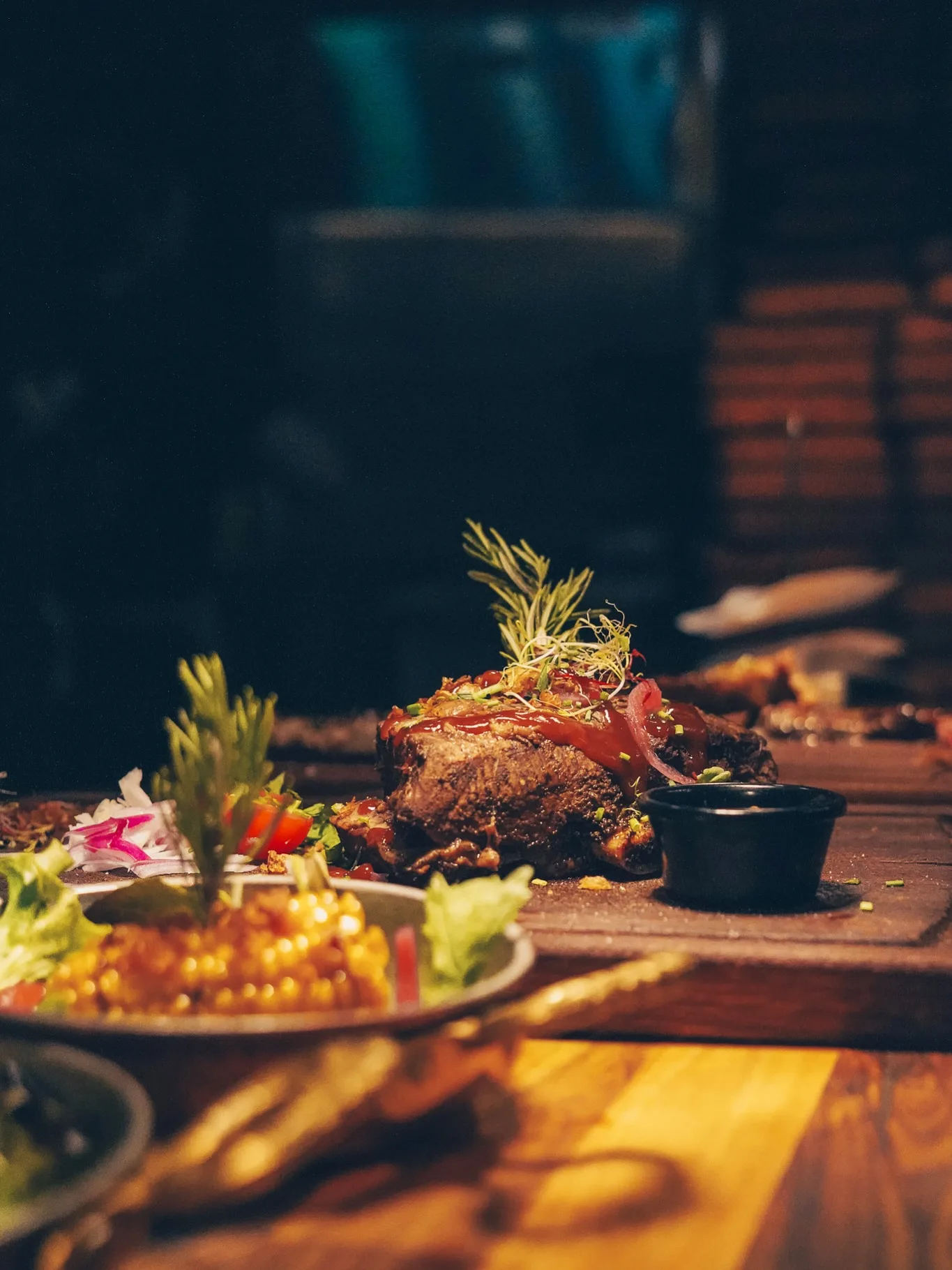 Table de groupe chez Gold Beef Marseille